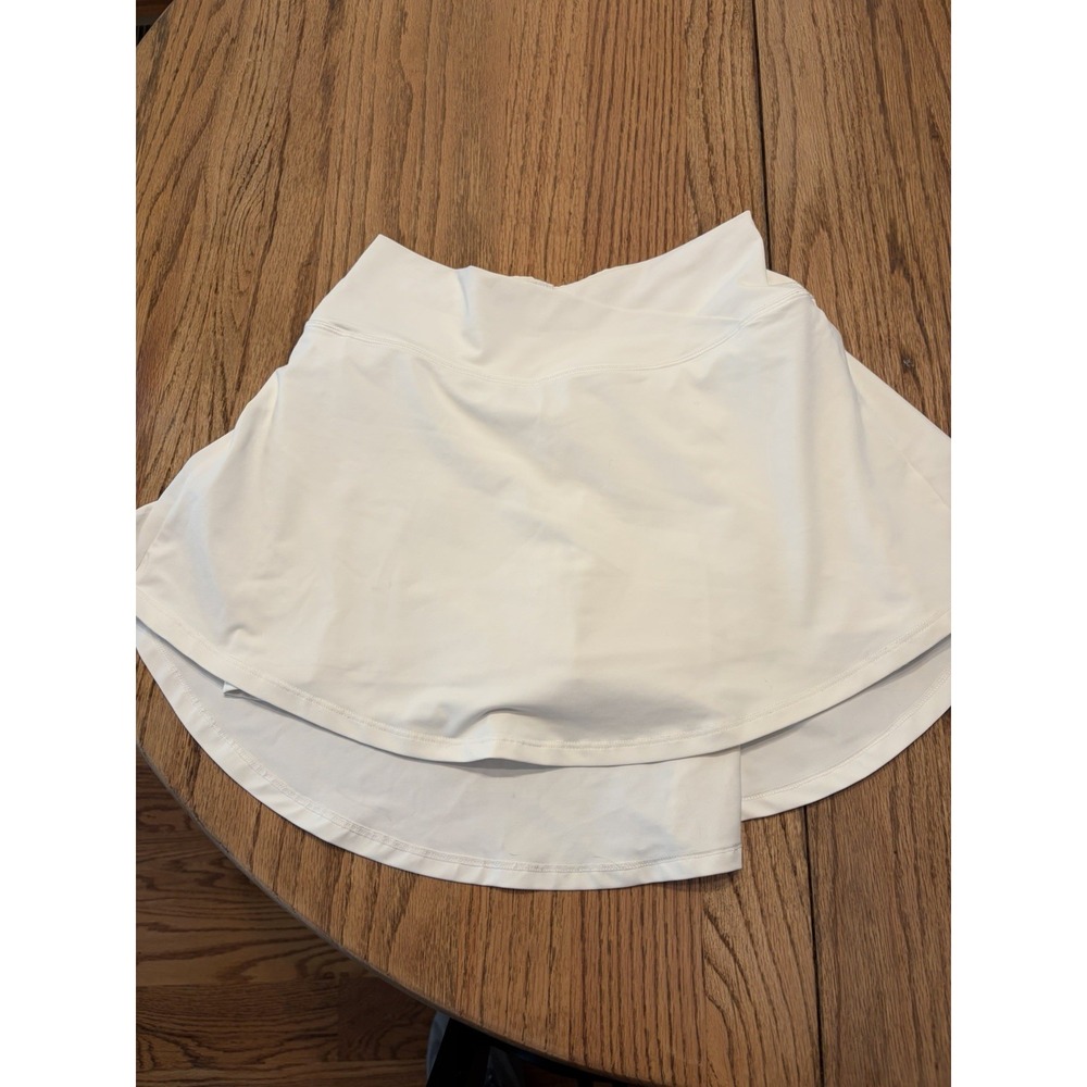 Edsize Women's Athletic Activewear Skort White S Regular Pull-On Stretch Tennis